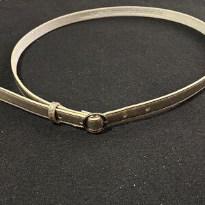 Coldwater Creek Silver Leather Belt
